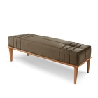 Recamier Banco Puff Linus Veludo Marrom 17