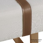 Recamier Banco Puff Londres Linho Off White/caramelo 1,60m