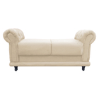 Recamier Barcelona Namoradeira Calçadeira Suede Com Strass M1