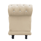 Recamier Barcelona Namoradeira Calçadeira Suede Com Strass M1