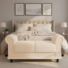 Recamier Barcelona Namoradeira Calçadeira Suede Com Strass M1