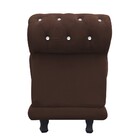 Recamier Barcelona Namoradeira Calçadeira Suede Marrom Com St