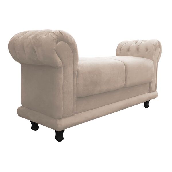 Recamier Barcelona Namoradeira Suede Bege - D'rossi