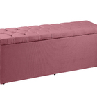 Recamier Baú 0,90m Madrid Suede Rosa Dal Poz Estofados