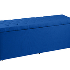 Recamier Baú 1,40m Madrid Suede Azul Marinho Dal Poz Estofados