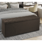 Recamier Baú 1,95m Madrid Suede Marrom Dal Poz Estofados