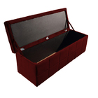 Recamier Baú Bordô Em Veludo 1,58m Clark