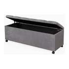 Récamier Baú Cama Casal Smith 130x31x43 Sued