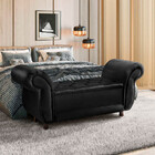 Recamier Baú Divã Para Cama Queen 1,60 Milano Veludo - Star C