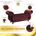 Recamier Baú Divã Para Cama Queen 1,60 Milano Veludo - Star C