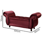 Recamier Baú Divã Para Cama Queen 1,60 Milano Veludo - Star C