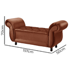 Recamier Baú Divã Para Cama Queen 1,60 Milano Veludo - Star C