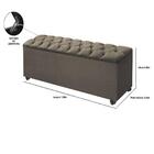 Recamier Baú Em Madeira Estofado Atraente 1,50 Metros