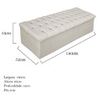Recamier Baú Estofada Mel 140 Cm Casal Com Capitonê  Suede Be