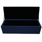 Recamier Baú Estofada Mel 160 Cm Queen Size Com Capitonê Sued