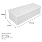 Recamier Baú Estofada Mel 160 Cm Queen Size Com Capitonê Sued