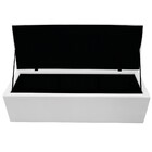 Recamier Baú Estofada Mel 160 Cm Queen Size Com Capitonê Sued