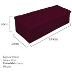 Recamier Baú Estofada Mel 195 Cm King Size Com Capitonê Suede
