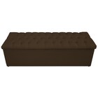 Recamier Baú Estofada Mel 195 Cm King Size Com Capitonê Suede
