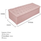 Recamier Baú Estofada Mel 195 Cm King Size Com Capitonê Suede