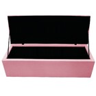 Recamier Baú Estofada Mel 195 Cm King Size Com Capitonê Suede