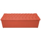 Recamier Baú Estofada Mel 195 Cm King Size Com Capitonê Suede