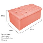 Recamier Baú Estofada Mel 90 Cm Solteiro Com Capitonê  Suede