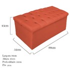 Recamier Baú Estofada Mel 90 Cm Solteiro Com Capitonê  Suede