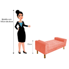 Recamier Baú Félix Casal 140cm Suede Marrom - Amarena Móveis