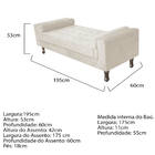Recamier Baú Félix King Size 195 Cm Corano - Amarena Móveis -