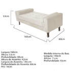 Recamier Baú Félix Queen Size 160 Cm Corano - Amarena Móveis