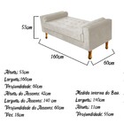 Recamier Baú Félix Queen Size 160cm Suede Bege - Amarena Móve