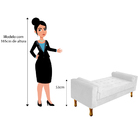 Recamier Baú Félix Queen Size 160cm Suede Branco - Amarena Mó