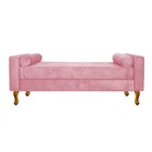 Recamier Baú Félix Queen Size 160cm Suede Rosa Bebê - Amarena
