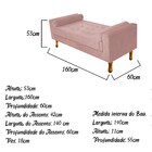 Recamier Baú Félix Queen Size 160cm Suede Rosê - Amarena Móve