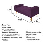 Recamier Baú Félix Queen Size 160cm Suede Roxo - Amarena Móve