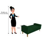 Recamier Baú Félix Queen Size 160cm Suede Verde - Amarena Móv