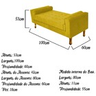 Recamier Baú Félix Solteiro 100cm Suede Amarelo - Amarena Móv