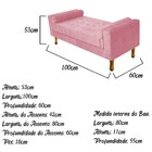 Recamier Baú Félix Solteiro 100cm Suede Rosa Bebê - Amarena M