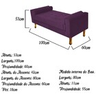 Recamier Baú Félix Solteiro 100cm Suede Roxo - Amarena Móveis