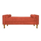 Recamier Baú Félix Solteiro 100cm Suede Terracota - Amarena M