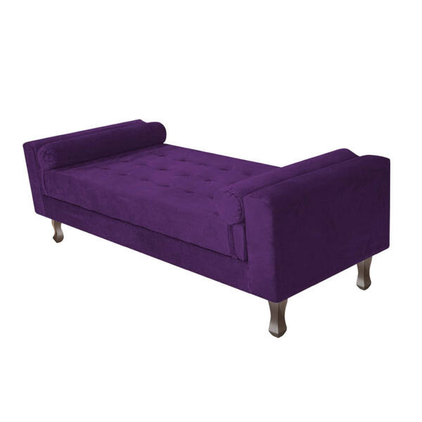 Recamier Baú Félix Solteiro 120 Cm Suede - Doce Sonho Móveis