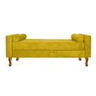Recamier Baú Félix Solteiro 120cm Suede Amarelo - Amarena Móv