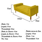 Recamier Baú Félix Solteiro 120cm Suede Amarelo - Amarena Móv