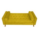 Recamier Baú Félix Solteiro 120cm Suede Amarelo - Amarena Móv