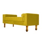 Recamier Baú Félix Solteiro 120cm Suede Amarelo - Amarena Móv