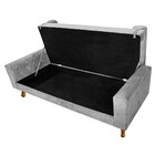 Recamier Baú Félix Solteiro 120cm Suede Cinza - Amarena Móveis