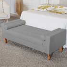 Recamier Baú Félix Solteiro 140 Cm Suede - Doce Sonho Móveis