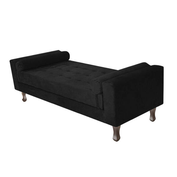 Recamier Baú Félix Solteiro 90 Cm Suede - Doce Sonho Móveis -