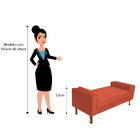 Recamier Baú Félix Solteiro 90cm Suede Terracota - Amarena Mó